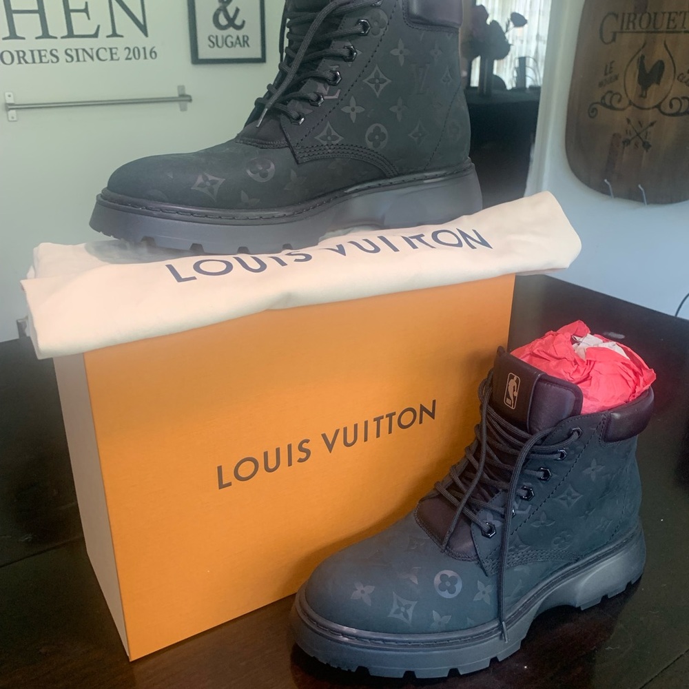 Louis Vuitton Black Monogram Boots
